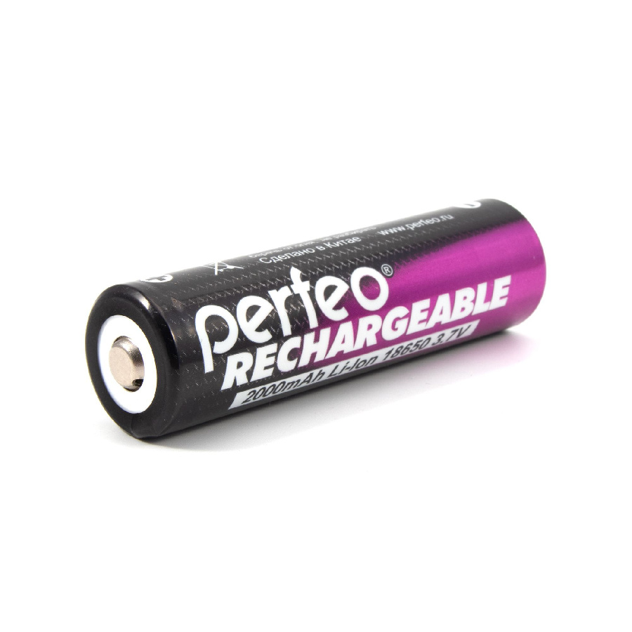 Аккумулятор Perfeo Li-Ion 18650 2000mAh без защиты 3.7V BL/5/80/