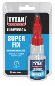 Tytan (Титан) Professional Клей цианоакрилатный EUROWINDOW Super Fix 20г, арт.10750