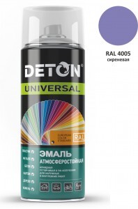 DETON Universal Эмаль аэрозоль 520мл алкид атмосферост. RAL4005 СИРЕНЕВАЯ арт.DTN-A70882