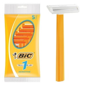 Станок для бритья мужской BIC 1 Sensitive 1-лезв. однрраз.упак. 5шт (цена за уп.) арт.838521 BIC