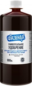 Удобрение д/цветов Фазенда 900мл. (универс.) активный рост, питан. и цветение,удобрение,флакон04-547