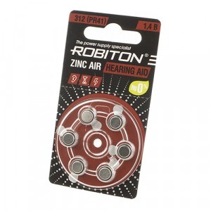 Э/п Robiton HEARING AID R-ZA312-BL6 для слуховых аппаратов,