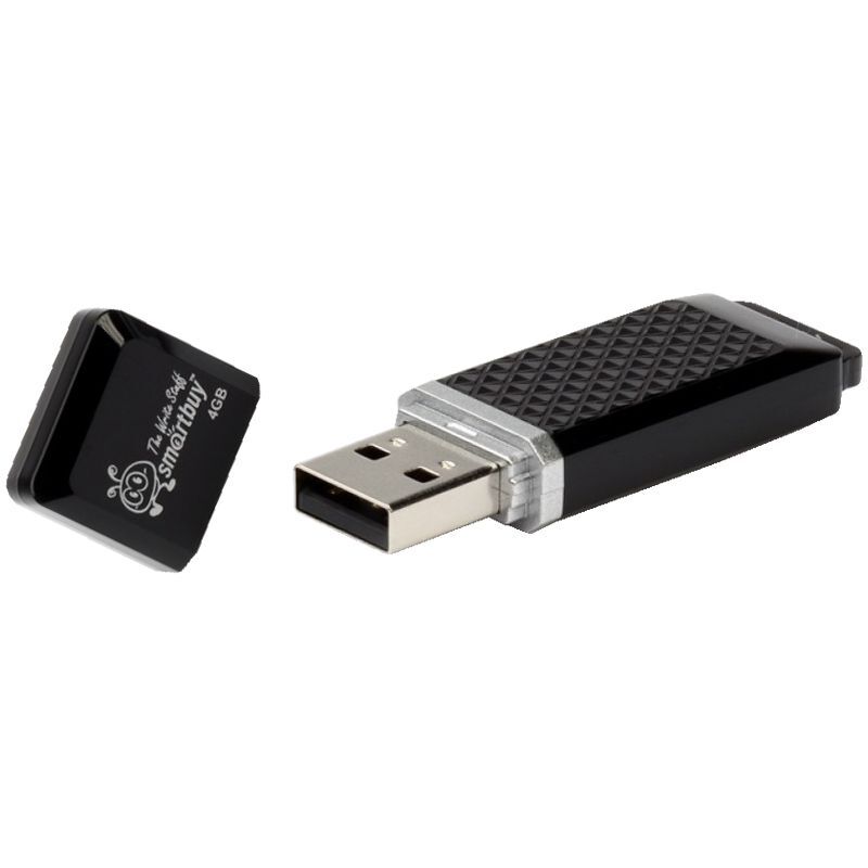 Память Smart Buy "Quartz"  4GB, USB 2.0 Flash Drive, черный