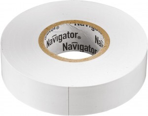 Navigator изолента ПВХ 19/20  белая (10!) 71109