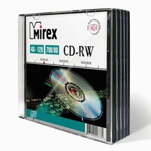 К/д Mirex CD-RW80/700MB 12x, pack 5 (цена за диск) (при заказе с удаленки200!)