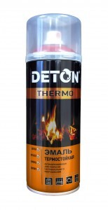 DETON Thermo Эмаль аэрозоль 520мл термостойкая БЕЛАЯ арт.DTN-A70789