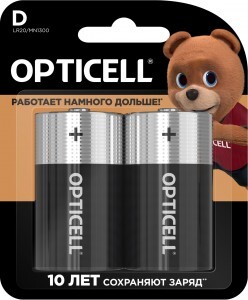 Элемент питания Opticell Basic LR20/373 BL2