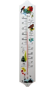 Термометр Фасадный большой ТБ-45 (-50/+50) Д100хШ19хВ2,5см на гвоздиках , блистер (шк 4607157330125)