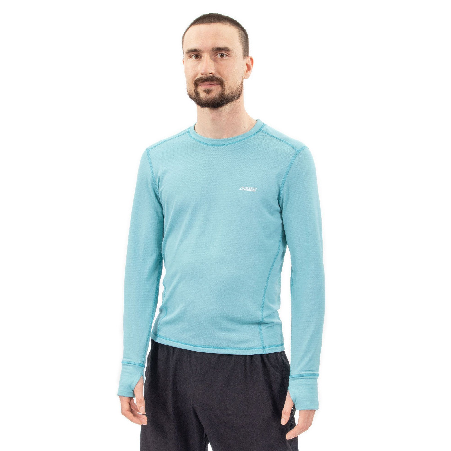 Термобелье лонгслив СЛЕДОПЫТ Athletic Polartec® Power Grid™, двухсл., цв. Frost Blue, р.50/50/