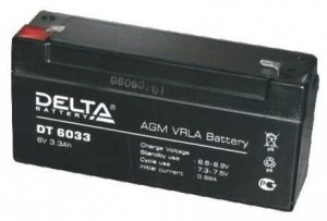 Аккумулятор 06V 3.3Ah Delta DT 6033, 134х34х61