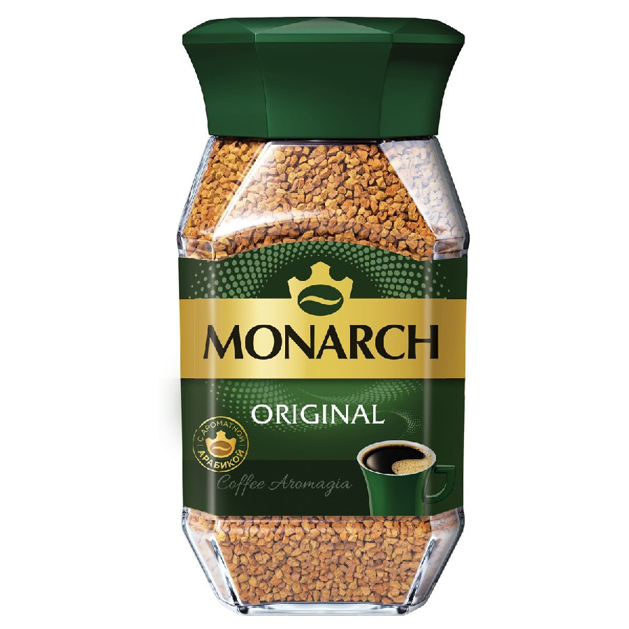 Кофе растворимый Monarch "Original", сублимированный, стеклянная банка, 95г