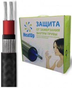 HeatUp саморег. кабель пищевой (комплект в трубу) экран.  5м/50Вт (10Вт/м), шнур 2м