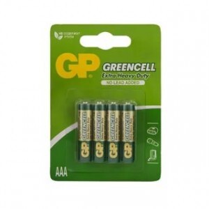 Элемент питания GP Greencell 24G R03/286 BL4