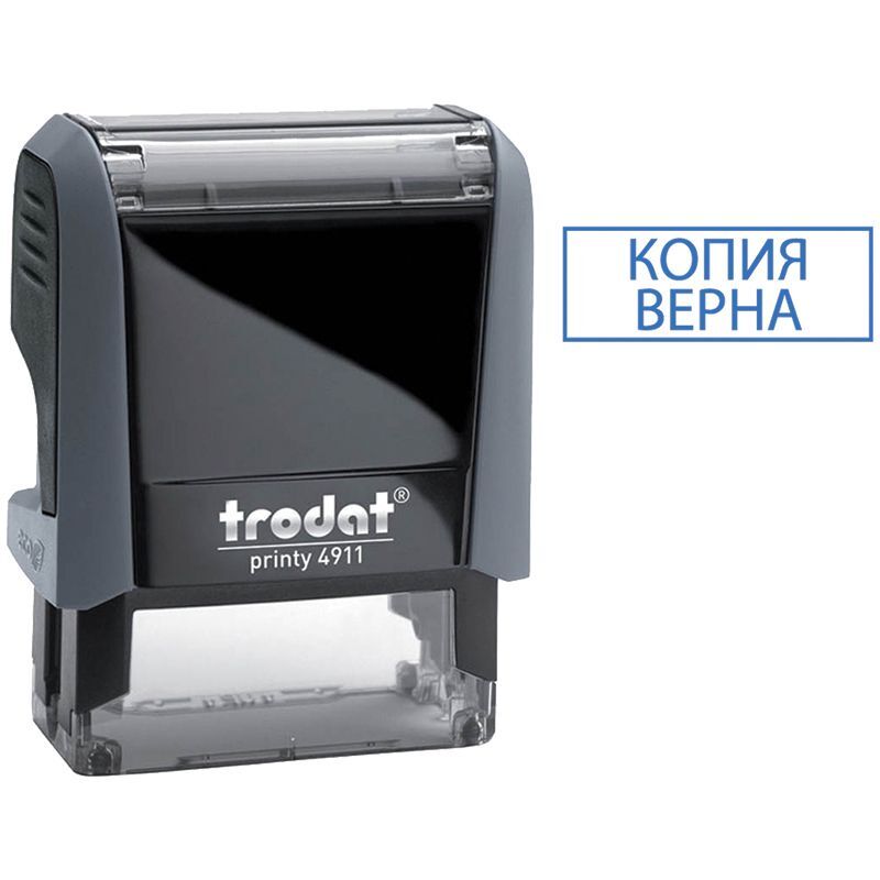 Штамп Trodat "КОПИЯ ВЕРНА", 4911/DB/L3.45, 38*14мм (53577)