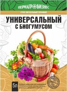 Пермагробизнес грунт Универсальный с БИОГУМУСОМ 5л. пакет